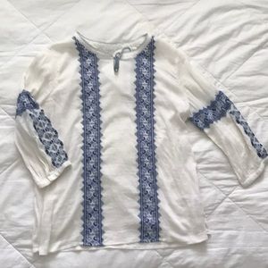 Caslon, Medium, white/grey woman’s blouse